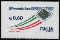 One of the stamps of the Italian new definitives issue