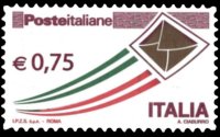 The new 0,75 € stamp for Italy
